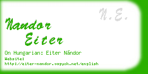 nandor eiter business card